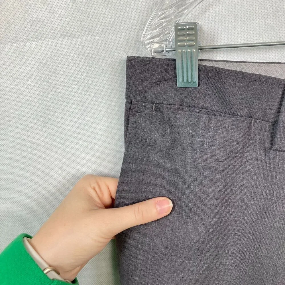 Banana Republic Pants Mens Sz 36 Gray‎ Wool Classic Straight Fit Dress Trousers